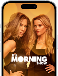 Ein iPhone 15 mit Apple TV+ und der Serie The Morning Show