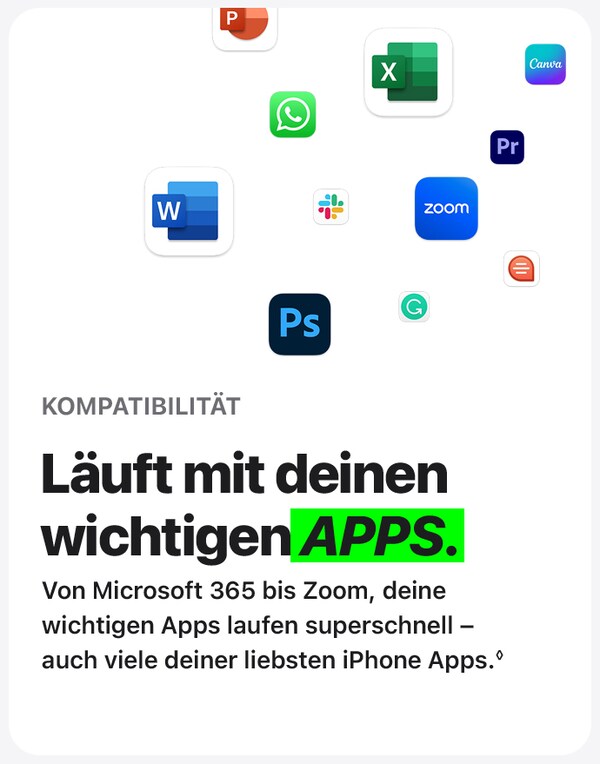 Zu den Mac im Vergleich