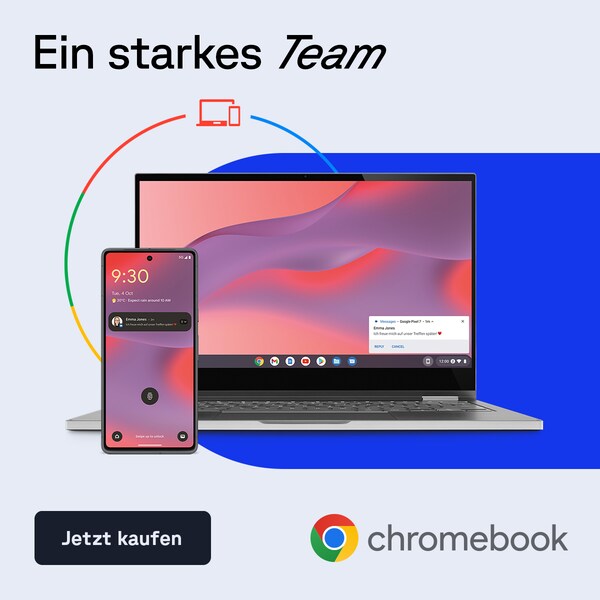 Entdecke jetzt das starke Team aus Chromebooks & Android-Smartphones