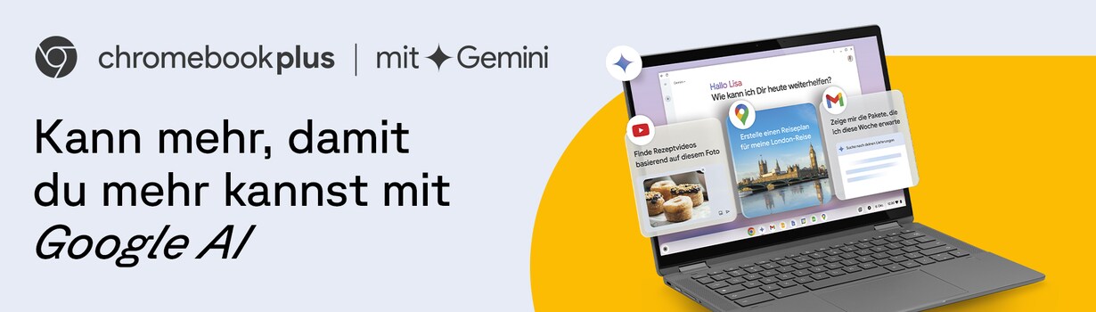 Zu den Chromebook Plus mit Google AI