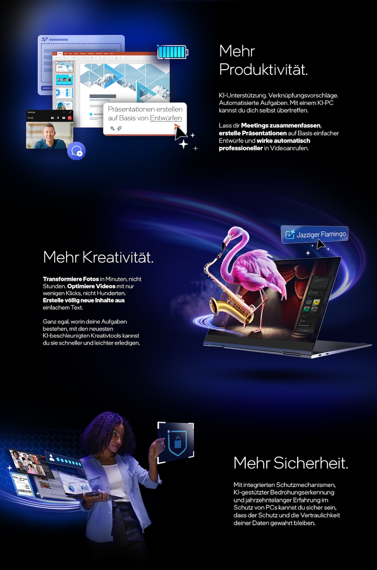 Zu den Produkten mit Intel® Core™ Ultra-Prozessoren