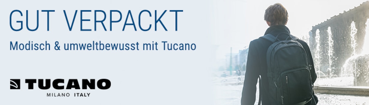 Zu den Notebook-Taschen, -Rucksäcken und Sleeves von Tucano