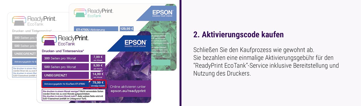 Zu den "ReadyPrint EcoTank"-Produkten von Epson