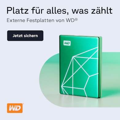 Sicher dir externe Festplatten von WD