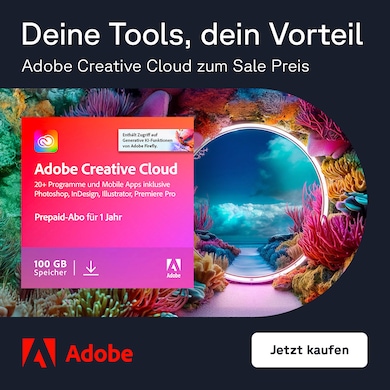 Hol dir die Adobe Creative Cloud zum Sale Preis