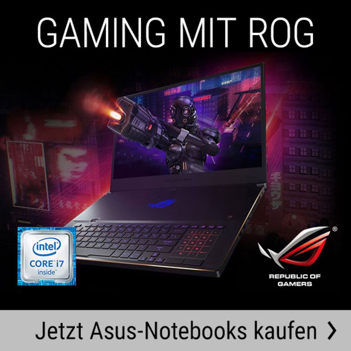 Zu den ASUS-ROG-Notebooks bei Cyberport