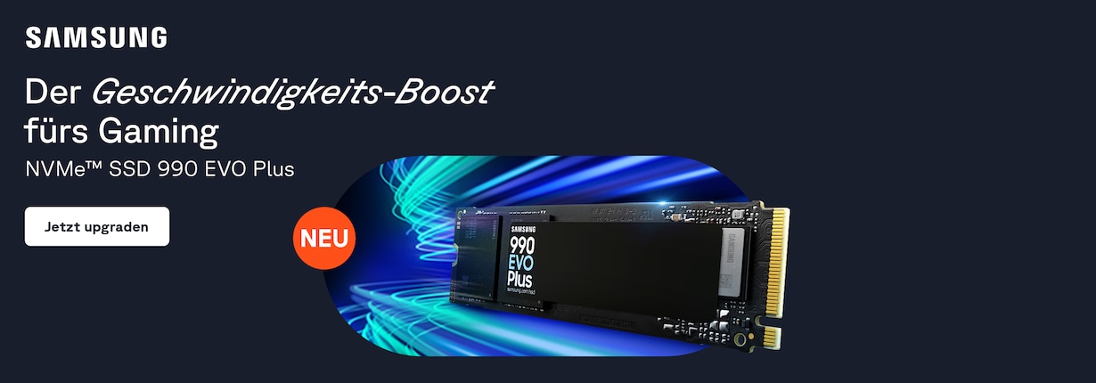 Der Boost für dein Gaming mit der NVMe™ SSD 990 EVO Plus von Samung