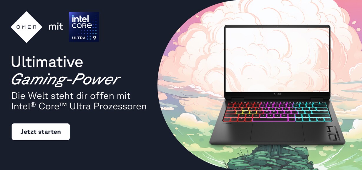 Zu den OMEN-Gaming-Notebooks & -PCs mit Intel-Power