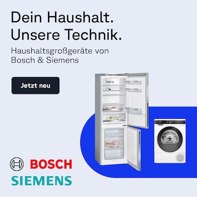 Jetzt neu: Haushaltsgroßgeräte von Siemens & Bosch