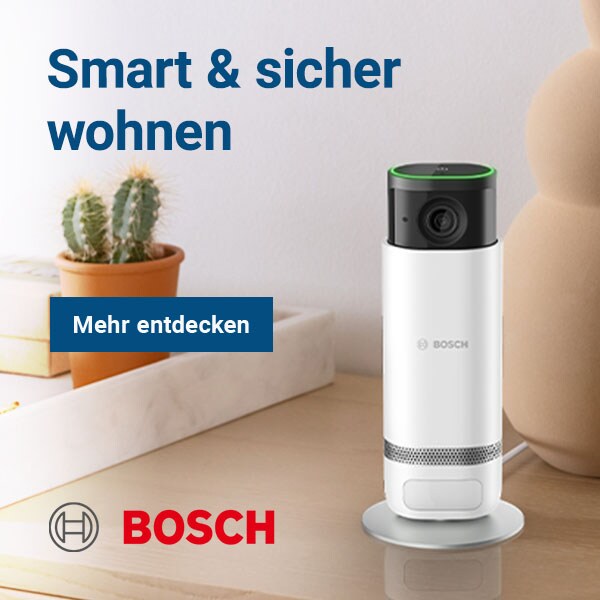 Zu den Sicherheitsoptionen mit Bosch Smart Home