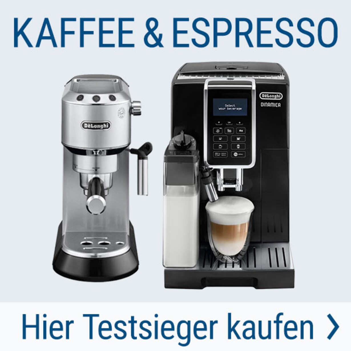 Zu den De'Longhi Kaffeemaschinen bei Cyberport