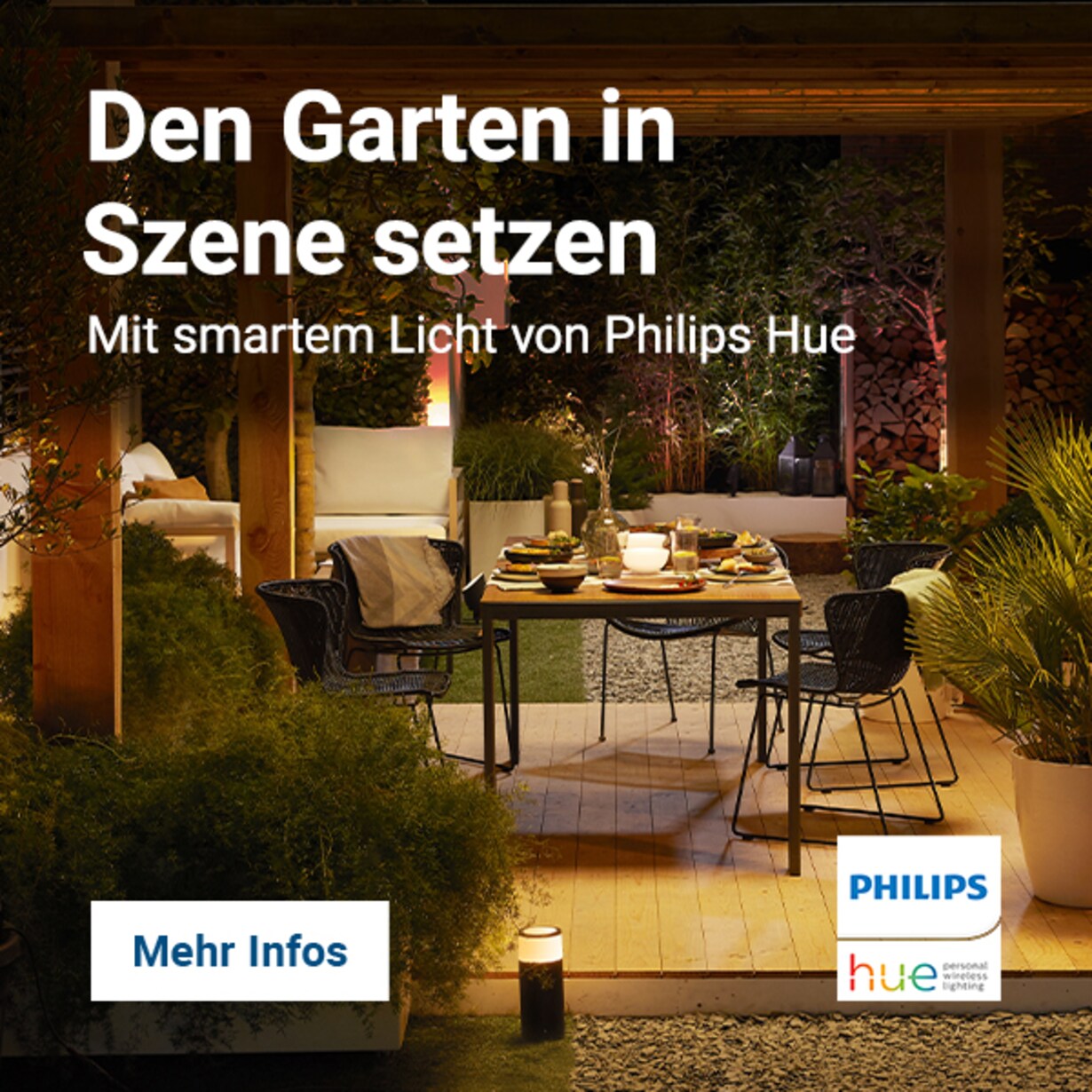 Zu der Philips Hue Beleuchtung bei Cyberport