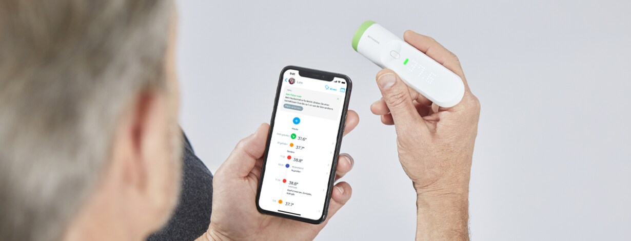 Zum Schläfenthermometer von Withings