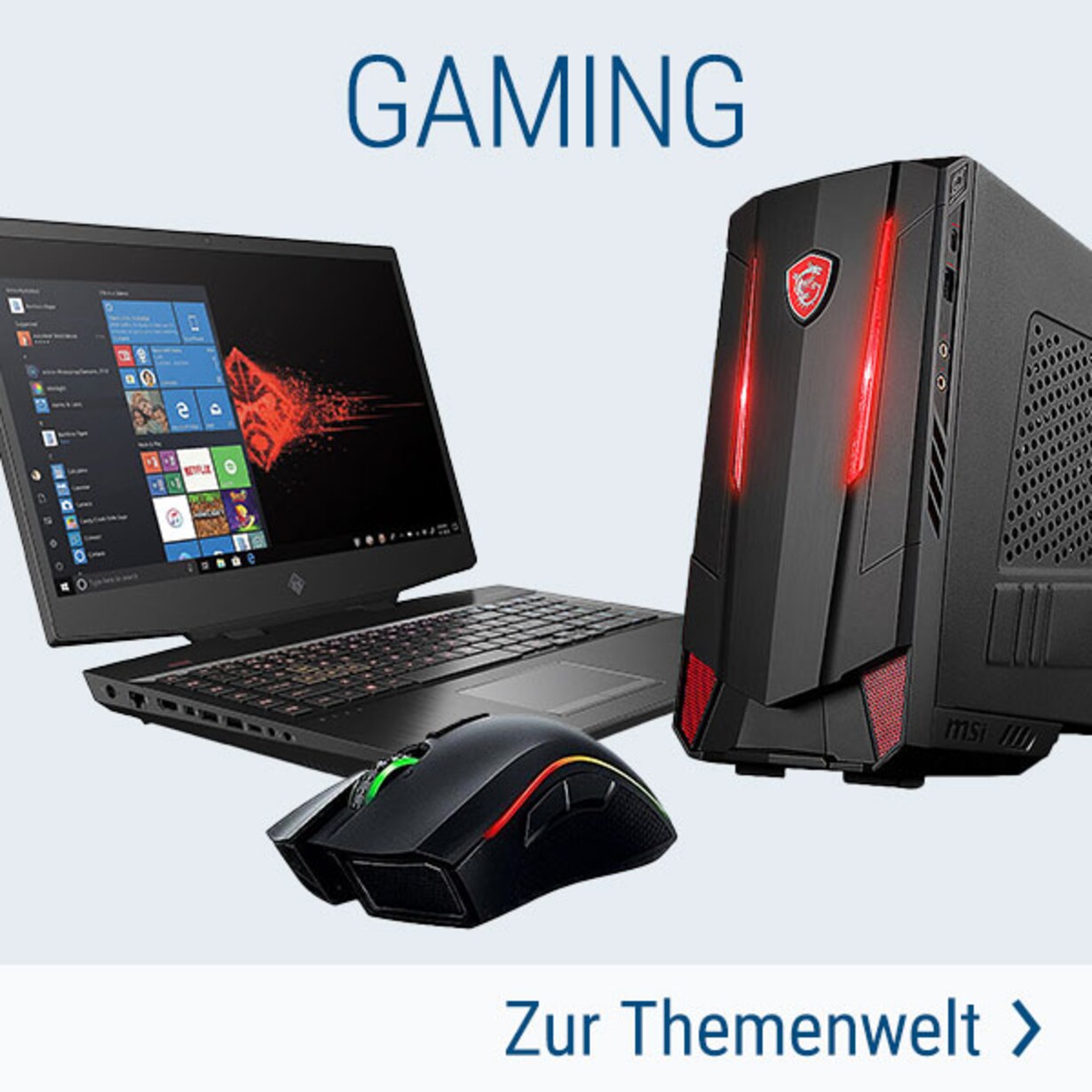 Zur Gaming Themenwelt bei Cyberport