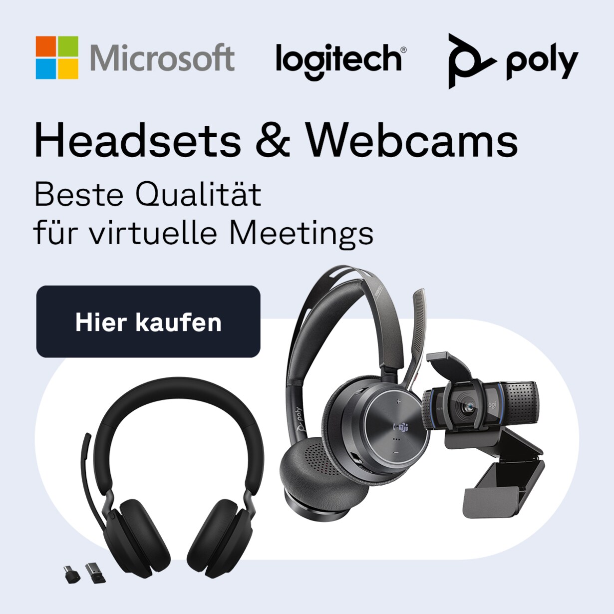 Zu den Headsets und Webcams von Logitech bei Cyberport