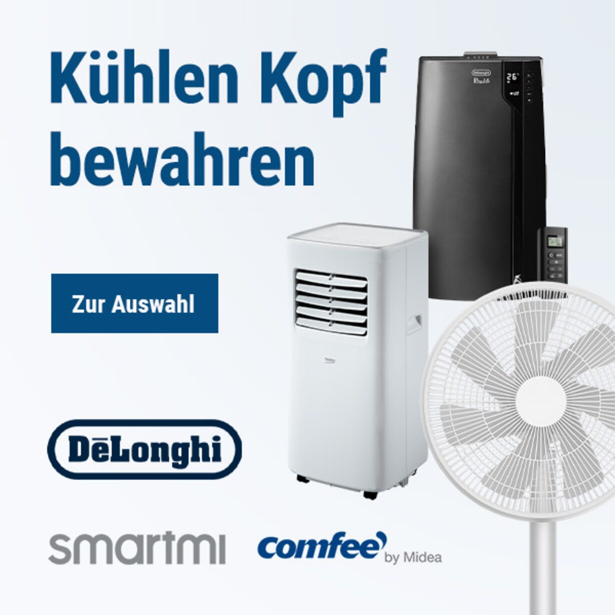 Zu den mobilen Klimageräten von De'Longhi bei Cyberport