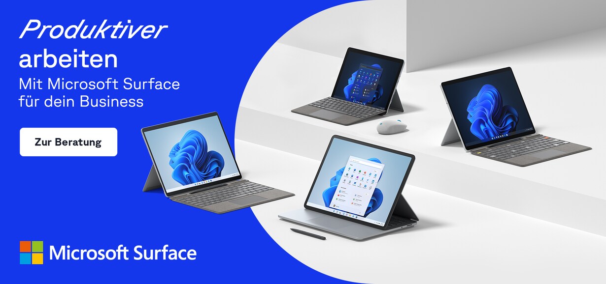 Zu den Microsoft Surface Devices für Unternehmen