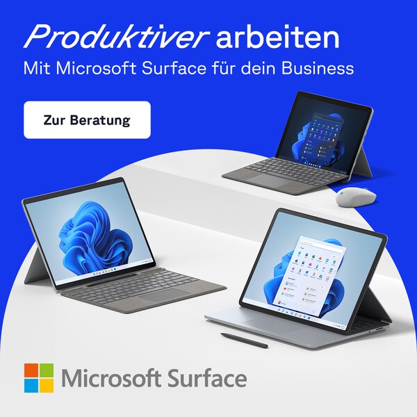 Zu den Microsoft Surface Devices für Unternehmen