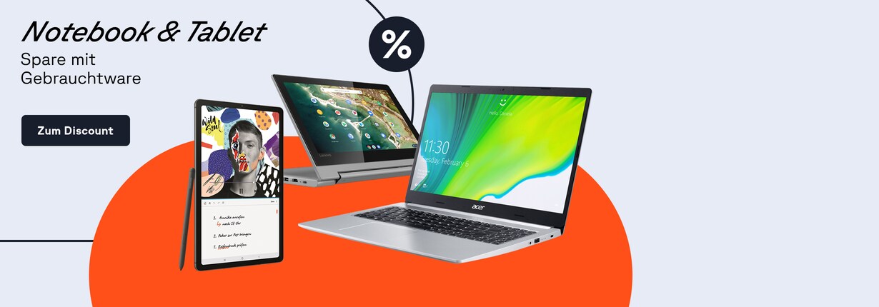 Kauf dir jetzt Notebooks & Tablets im Outlet