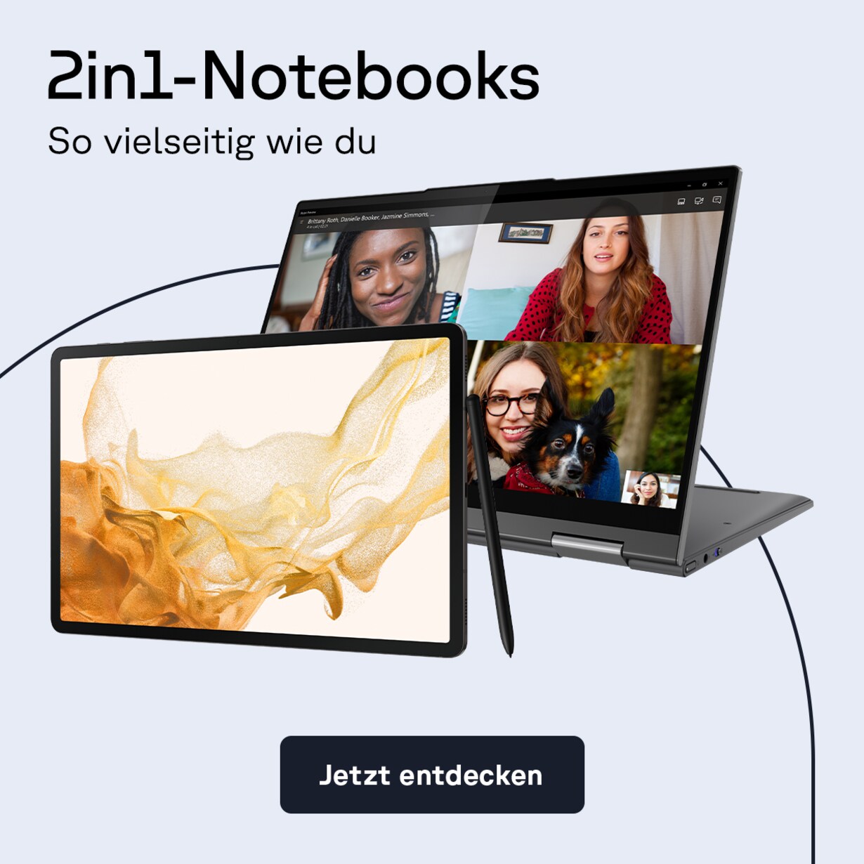 Zu den 2in1-Notebooks bei Cyberport