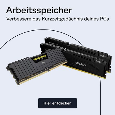 Gönn deinem PC jetzt mehr Arbeitsspeicher